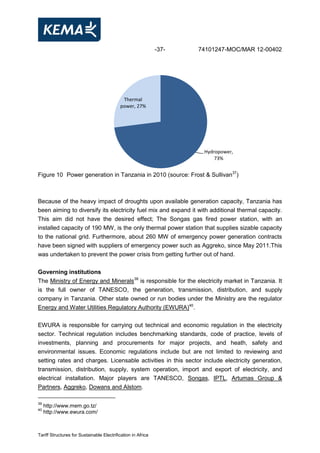 Tariff Structures for Sustainable Electrification in Africa | PDF