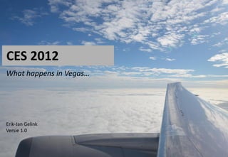 CES 2012
What happens in Vegas…




Erik-Jan Gelink
Versie 1.0



                         -0-
 