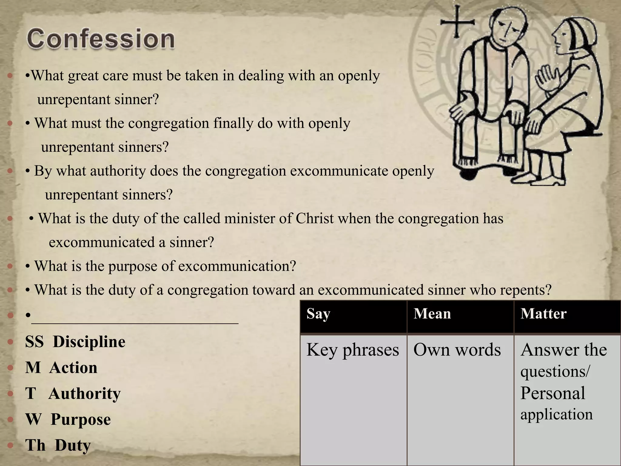 12.03.02 church discipline and excommunication | PPT