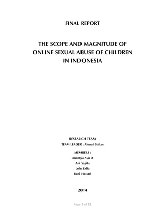 320px x 424px - THE SCOPE AND MAGNITUDE OF ONLINE SEXUAL ABUSE OF CHILDREN IN INDONESIA