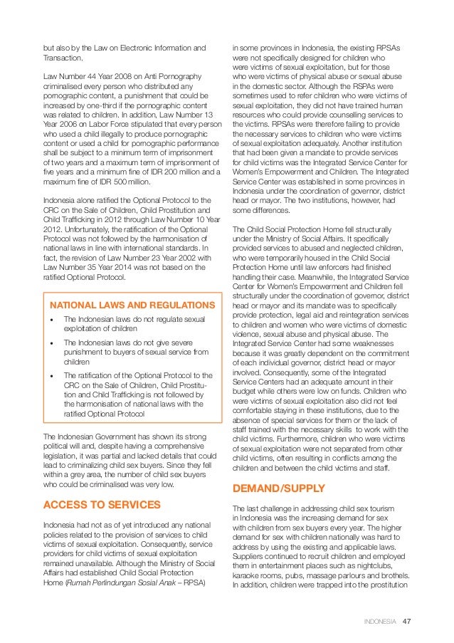 Global Study On Sexual Exploitation Of Children In Travel And Tourism