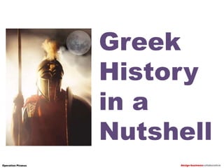 Greek
                    History
                    in a
                    Nutshell
Operation Piraeus        design-businesscollaborative
 
