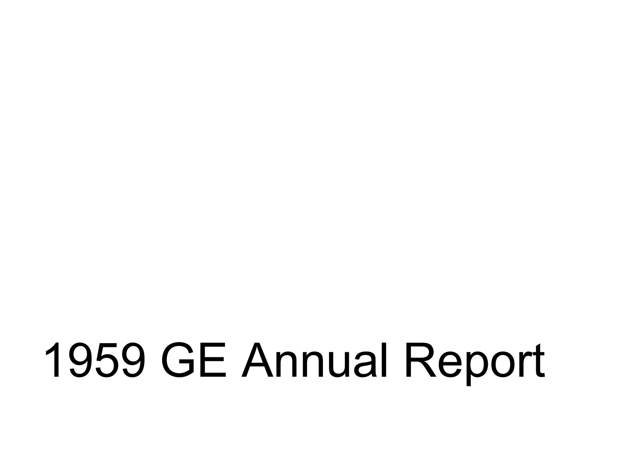 1959 GE Annual Report