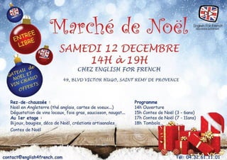 Marché de Noël English for French 