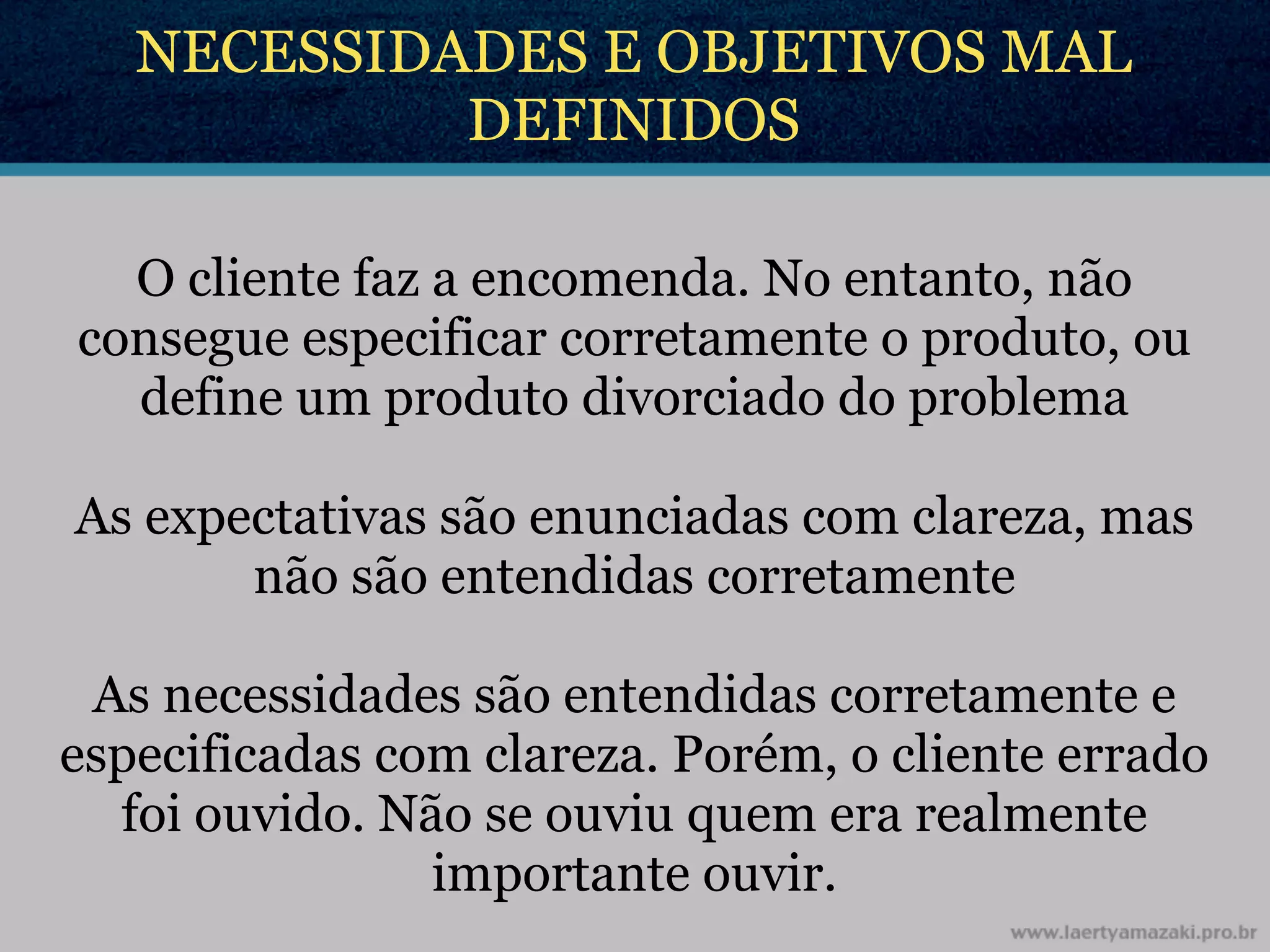 Ocorrência de erros e problemas