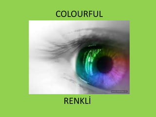 COLOURFUL
RENKLİ
 