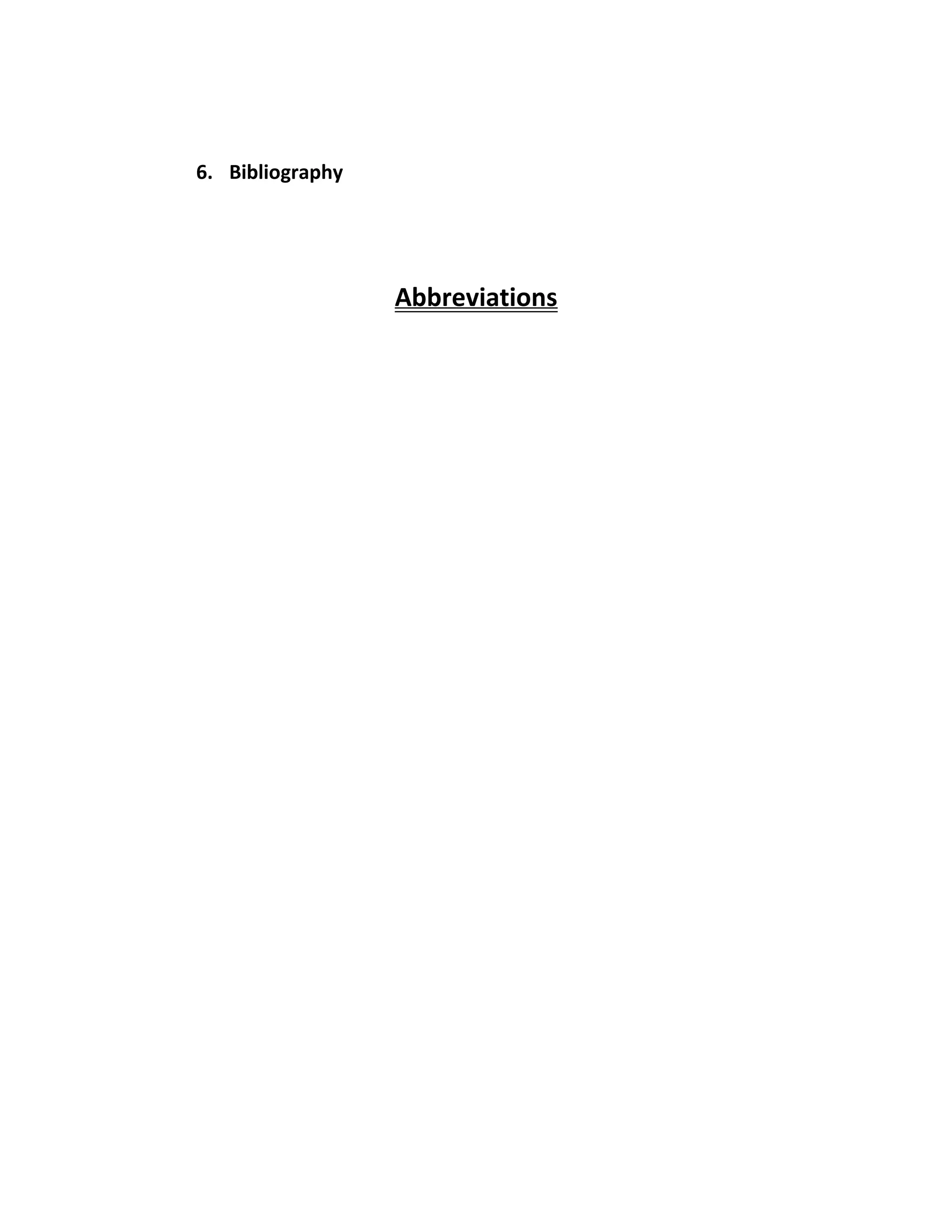 6. Bibliography
Abbreviations
 