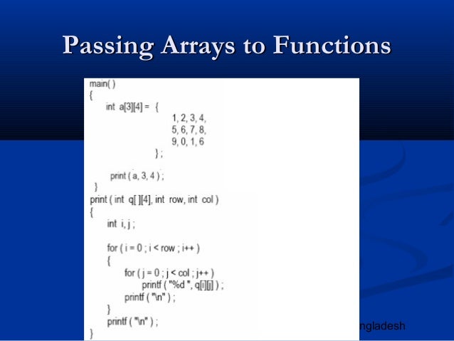 Lec 12. Multidimensional Arrays / Passing Arrays to Functions