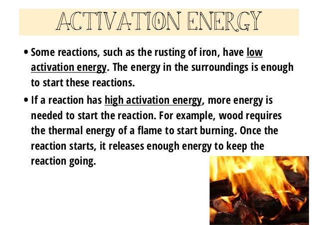 what is the energy of activation