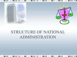 STRUCTURE OF NATIONAL
ADMINISTRATION

 