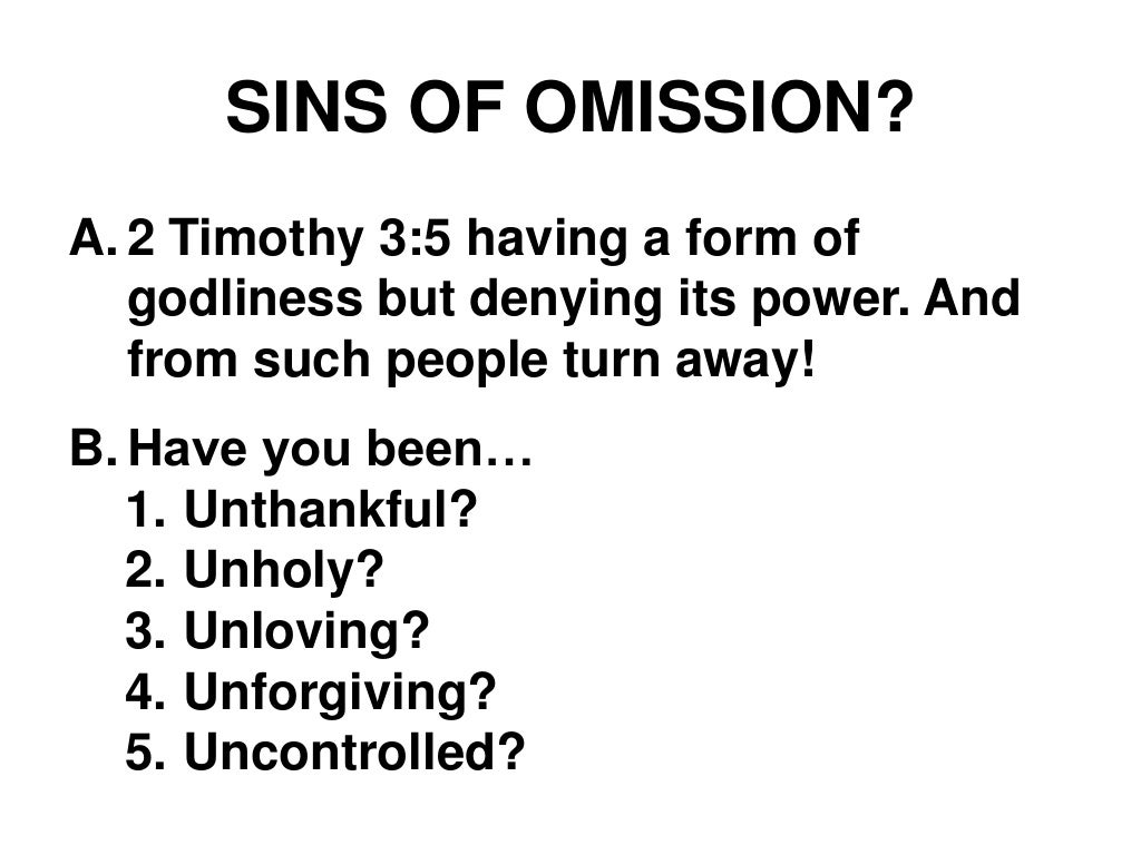 sins of omission 1