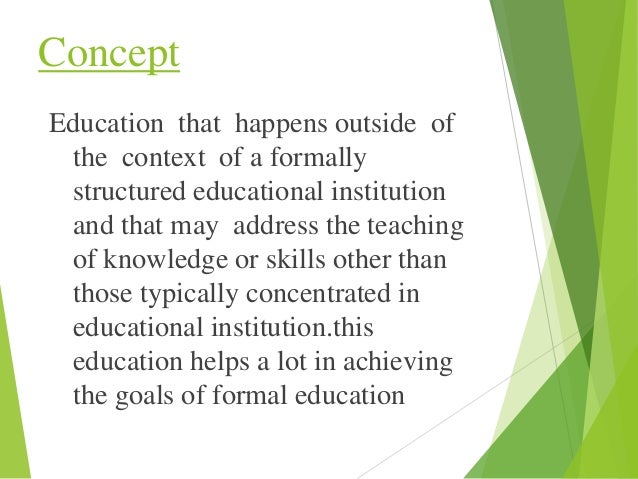 History Of Non Formal Education