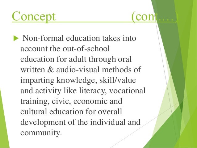 History Of Non Formal Education