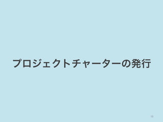 プロジェクトチャーターの発行

15	

 