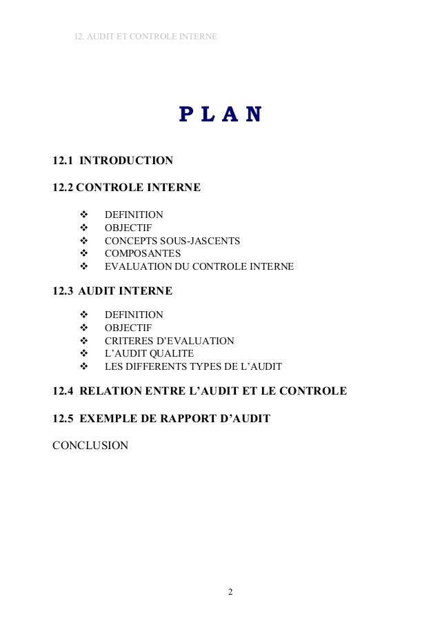 12 Audit Et Controle Interne