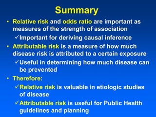 Relative And Atribute Risk Relative And Atribute Risk