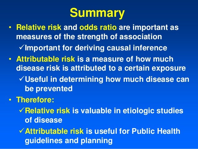 Relative And Atribute Risk Relative And Atribute Risk