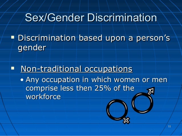 What are types of gender discrimination?