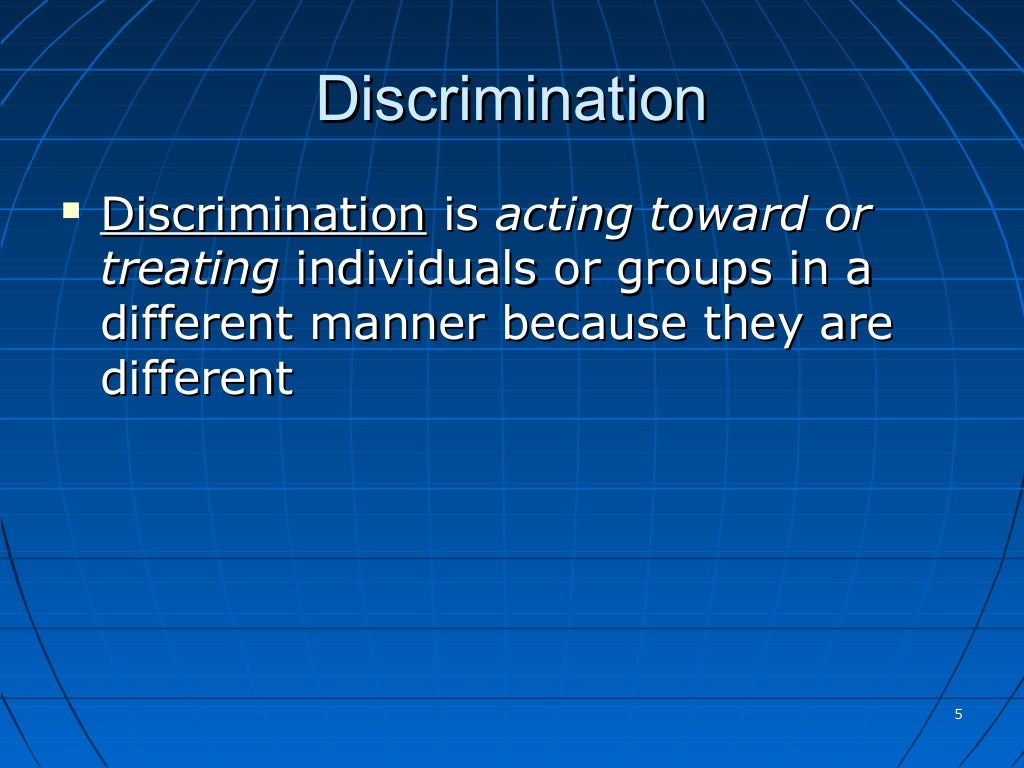 diversity types of discrimination