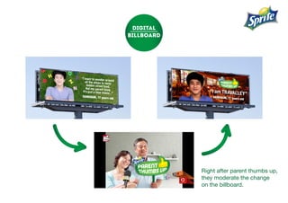 Right after parent thumbs up,
they moderate the change
on the billboard.
digital
billboard
 
