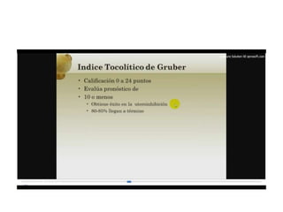 12.  parto pretermino - tocolisis