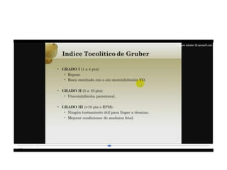 12.  parto pretermino - tocolisis