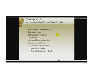 12.  parto pretermino - tocolisis