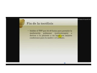 12.  parto pretermino - tocolisis