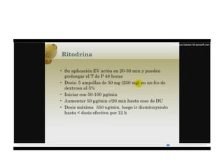 12.  parto pretermino - tocolisis