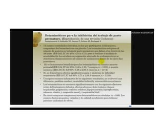 12.  parto pretermino - tocolisis