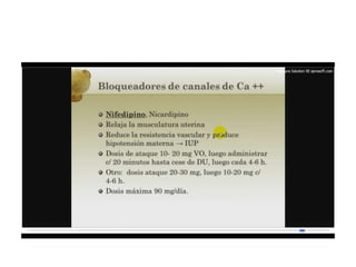 12.  parto pretermino - tocolisis