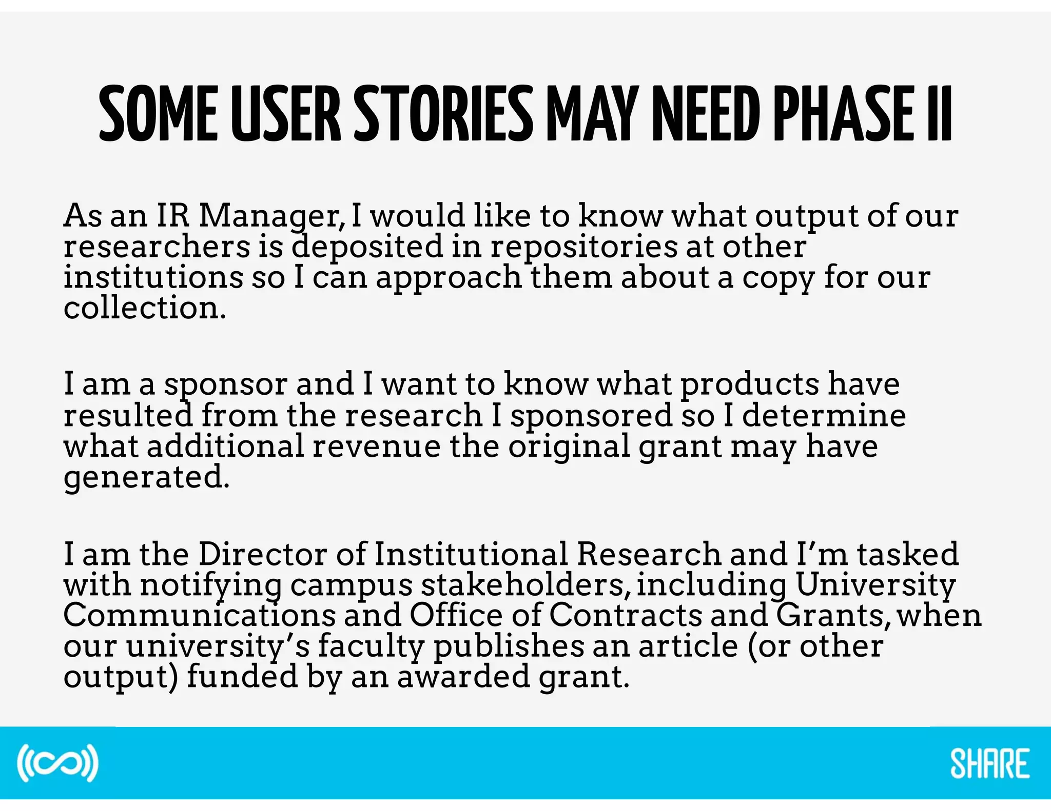 CONSISTENCY ACROSS PROVIDERS 
• We can manage the variety. 
…however… 
• Consistency reduces errors. 
• Consistency simplifies preparing for 
new providers. 
• Consistency will be required for push 
reporting. 
 