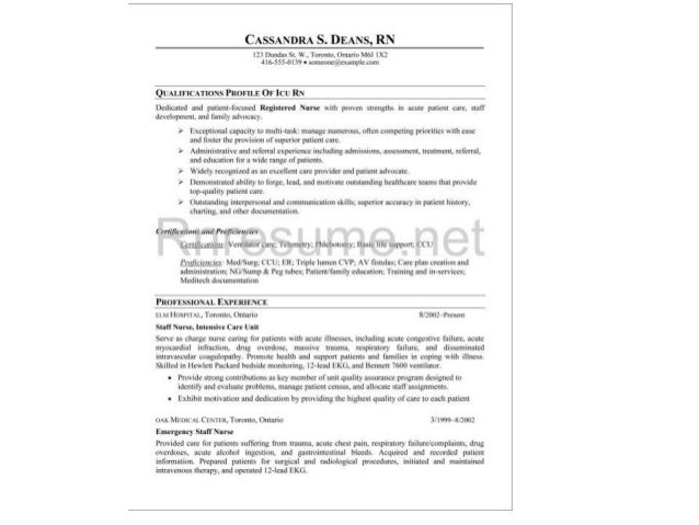 nurses resume sample