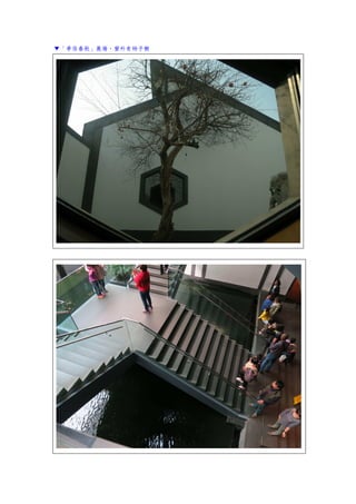 ▼「爭伯春秋」展場，窗外有柿子樹
 