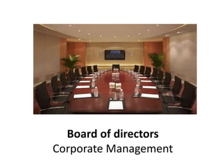 Board of directors
Corporate Management
 