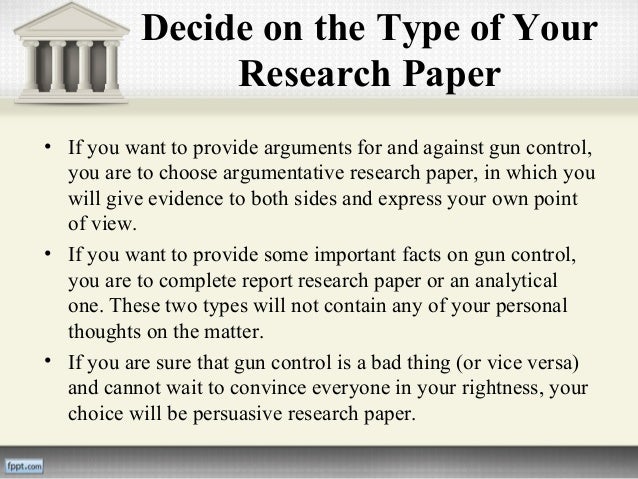 gun control research paper help