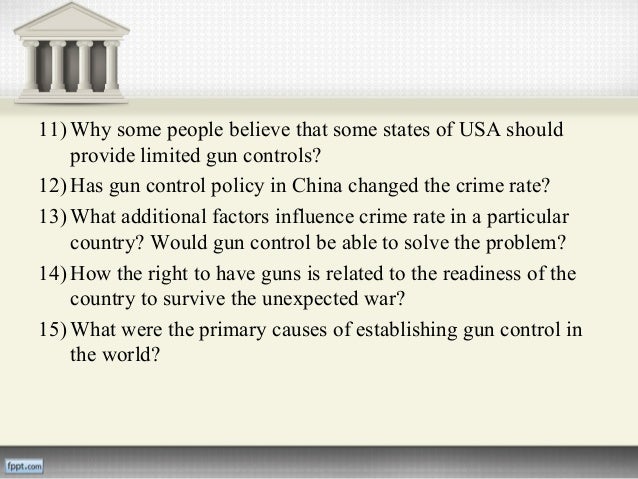 Research papers on gun control