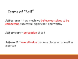 Development of self concept across the life span | PPTX