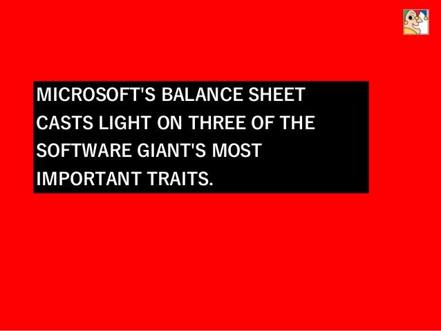 Microsoft S Balance Sheet