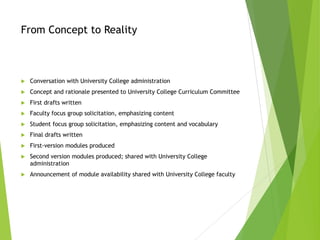 Information Literacy and First Year Students: Programmatic Instructional Approaches and Assessment