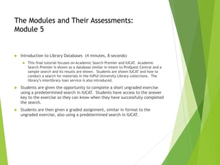 Information Literacy and First Year Students: Programmatic Instructional Approaches and Assessment