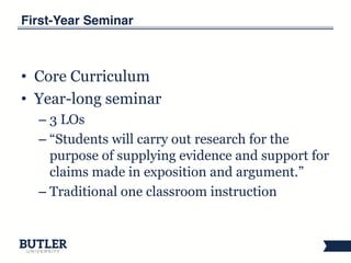 Information Literacy and First Year Students: Programmatic Instructional Approaches and Assessment