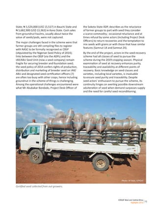 ICRISAT West and Central Africa Highlights 2018: Seed recovery scheme facilitates groundnut seed purity, traceability and availability