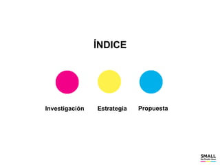 ÍNDICE
Investigación Estrategia Propuesta
 