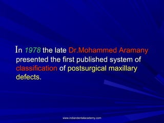 IInn 19781978 the latethe late Dr.Mohammed AramanyDr.Mohammed Aramany
presented the first published system ofpresented the...