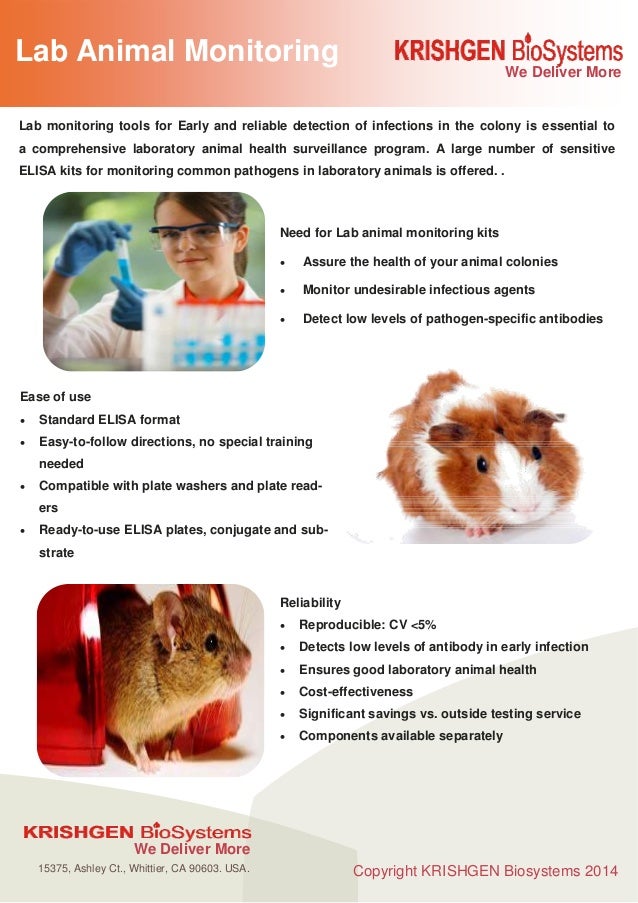 Lab Animal Health Monitoring flyer