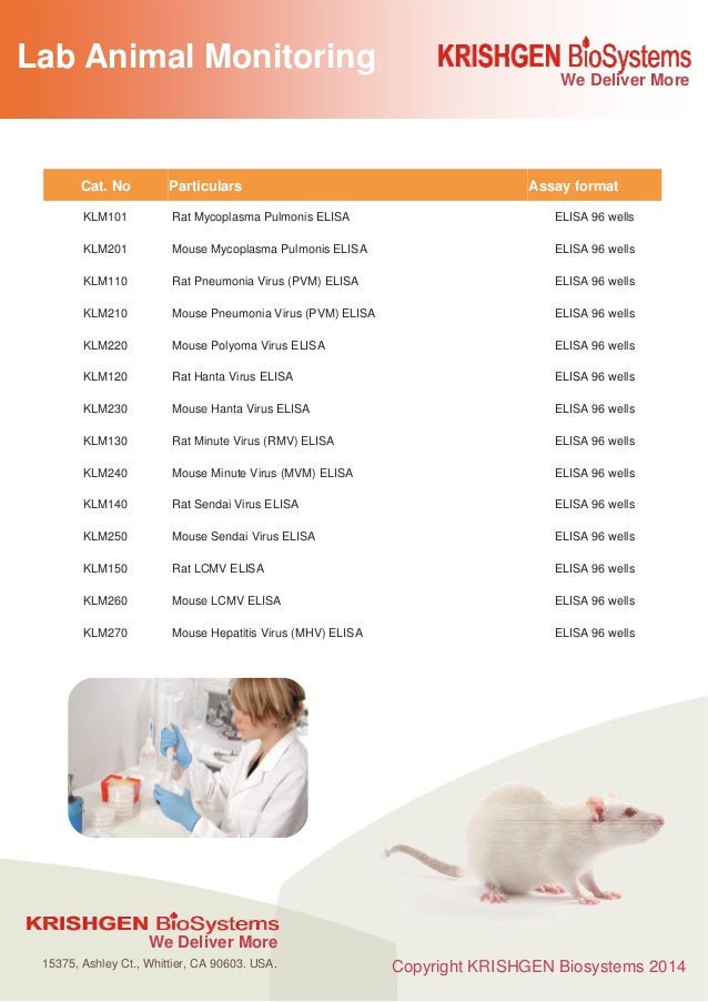 Lab Animal Health Monitoring flyer
