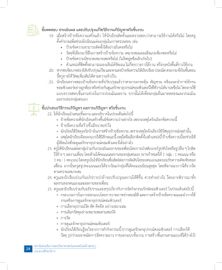 สถาบันส่งเสริมการสอนวิทยาศาสตร์และเทคโนโลยี (สสวท.)
กระทรวงศึกษาธิการ
24
ขั้นทดสอบ ประเมินผล และปรับปรุงแก้ไขวิธีการแก้ปัญหาหรือชิ้นงาน
	 19.	 เมื่อสร้างป้ายข้อความเสร็จแล้ว ให้นักเรียนติดตั้งและตรวจสอบว่าสามารถใช้งานได้หรือไม่ โดยครู
	 	 	 	 ตั้งค�ำถามเพื่อช่วยนักเรียนแต่ละกลุ่มในการตรวจสอบ เช่น
	 	 	 	 	 •	 ป้ายข้อความสามารถติดตั้งได้อย่างมั่นคงหรือไม่
	 	 	 	 	 •	 วัสดุที่เลือกมาใช้ในการสร้างป้ายข้อความ เหมาะสมและแข็งแรงเพียงพอหรือไม่
	 	 	 	 	 •	 ป้ายข้อความมีขนาดเหมาะสมหรือไม่ (ไม่ใหญ่หรือเล็กเกินไป)
	 	 	 	 	 •	 ต�ำแหน่งที่ติดตั้งสามารถมองเห็นได้ชัดเจน ไม่กีดขวางการใช้งาน หรือบดบังพื้นที่การใช้งาน
	 20.	 หากพบข้อบกพร่องให้ปรับปรุงแก้ไขและตกแต่งป้ายข้อความให้เรียบร้อยประณีตสวยงามซึ่งในขั้นตอน
	 	 	 	 นี้ครูอาจให้วัสดุเพิ่มเติมได้ตามความจ�ำเป็น
	 21.	 นักเรียนตรวจสอบป้ายข้อความที่ปรับปรุงแล้วว่าสามารถกระตุ้น เชิญชวน หรือแนะน�ำการใช้งาน
	 	 	 	 คอมพิวเตอร์อย่างถูกต้องหรือช่วยกันดูแลรักษาอุปกรณ์คอมพิวเตอร์ให้ใช้งานได้นานหรือไม่ โดยอาจใช้
	 	 	 	 แบบตรวจสอบชิ้นงานช่วยในการประเมินผลงาน จากนั้นให้เพื่อนกลุ่มอื่นมาทดลองและประเมิน
	 	 	 	 ผลงานของกลุ่มตนเอง
ขั้นน�ำเสนอวิธีการแก้ปัญหา ผลการแก้ปัญหา หรือชิ้นงาน
	 22.	ให้นักเรียนน�ำเสนอชิ้นงาน และอธิบายในประเด็นต่อไปนี้
	 	 	 	 •	 ป้ายข้อความที่นักเรียนสร้างขึ้นมีข้อความว่าอย่างไร เพราะเหตุใดจึงเลือกข้อความนี้
	 	 	 	 •	 ป้ายข้อความที่สร้างขึ้นมีขนาดเท่าไร
	 	 	 	 •	 นักเรียนใช้วัสดุอะไรบ้างในการสร้างป้ายข้อความ เพราะเหตุใดจึงเลือกใช้วัสดุอุปกรณ์เหล่านั้น
	 	 	 	 •	 เหตุใดนักเรียนจึงออกแบบให้มีลักษณะนี้เหตุใดจึงเลือกติดตั้งในต�ำแหน่งนี้ป้ายข้อความนี้จะช่วยให้
	 	 	 	 ผู้ใช้สนใจที่จะดูแลรักษาอุปกรณ์คอมพิวเตอร์ได้อย่างไร
	 23.	ครูให้นักเรียนแต่ละกลุ่มร่วมกันประเมินผลงานของเพื่อนโดยการน�ำสติกเกอร์รูปหัวใจหรือรูปอื่น ๆไปติด
	 	 ไว้ข้าง ๆ ผลงานเพื่อน โดยห้ามให้คะแนนผลงานของกลุ่มตนเอง (อาจก�ำหนดให้ 1 กลุ่ม : 1 คะแนน หรือ
	 	 1 คน : 1 คะแนน) โดยครูเน้นให้นักเรียนซื่อสัตย์ต่อการตัดสินใจของตนเองและยอมรับความคิดเห็นของ
	 	 เพื่อน จากนั้นครูสรุปคะแนนและให้รางวัลแก่กลุ่มที่ได้คะแนนนิยมสูงสุด โดยพิจารณาการให้รางวัล
	 	 ตามความเหมาะสม
	 24.	ครูและนักเรียนร่วมกันอภิปรายว่าถ้าจะปรับปรุงผลงานให้ดีขึ้น ควรท�ำอย่างไร โดยอาจพิจารณาทั้ง
	 	 ผลงานของตนเองและผลงานของเพื่อน
	 25.	ครูและนักเรียนร่วมกันอภิปรายและสรุปเกี่ยวกับการจัดกิจกรรมรักษ์คอมพิวเตอร์ ในประเด็นต่อไปนี้
	 	 	 	 •	 กระบวนการในการออกแบบโดยการวาดภาพร่างสองมิติ และการสร้างป้ายข้อความแนะน�ำการใช้
	 	 	 	 	 งานหรือการดูแลรักษาอุปกรณ์คอมพิวเตอร์
	 	 	 	 •	 การเลือกอุปกรณ์วัด ตัด ติดยึด อย่างเหมาะสม
	 	 	 	 •	 การเลือกวัสดุอย่างเหมาะสมตามสมบัติ
	 	 	 	 •	 การวัด
	 	 	 	 •	 การดูแลรักษาอุปกรณ์คอมพิวเตอร์
	 	 	 	 •	 นักเรียนได้เรียนรู้อะไรจากการท�ำกิจกรรมนี้ (การดูแลรักษาอุปกรณ์คอมพิวเตอร์ การเลือกใช้
	 	 	 	 	 วัสดุ รูปร่างเรขาคณิตการวัดความยาว การออกแบบชิ้นงาน การสร้างชิ้นงานตามแบบที่ได้ร่างไว้)
 