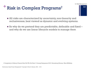 Reduce Risk Predicatable 12.0 risk management agile+evm (v10.2) | PDF