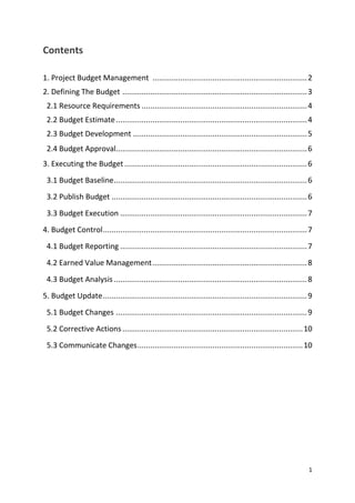 Software Project Management: Budget | PDF